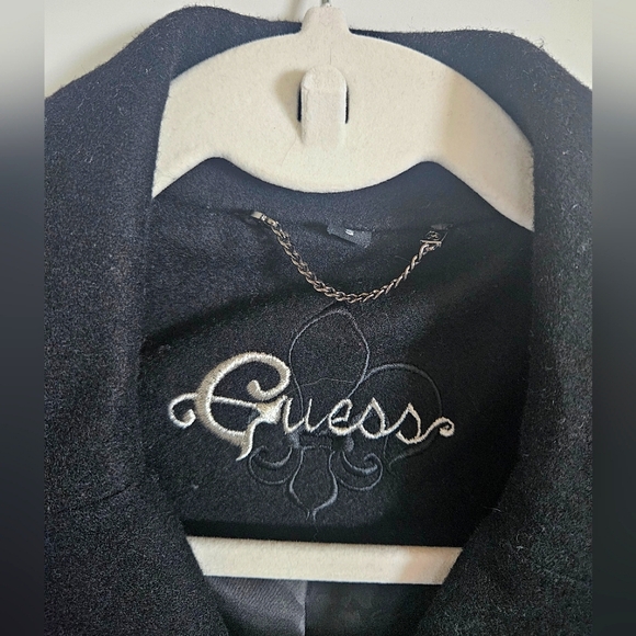Guess Brand Peacoat Wool blend coat, Size: S,  Black - Picture 2 of 3
